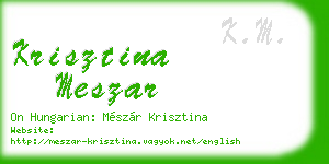krisztina meszar business card